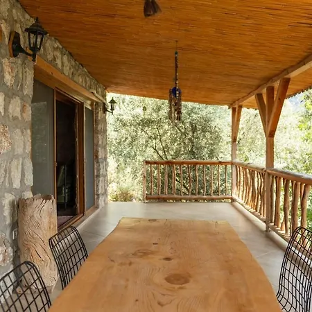Stone House With Pool Among Olive Trees In Kabak