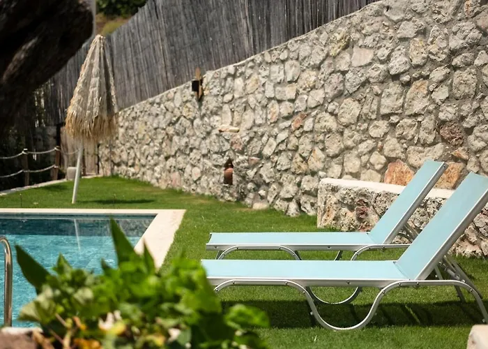 Villa Stone House With Pool Among Olive Trees In Kabak