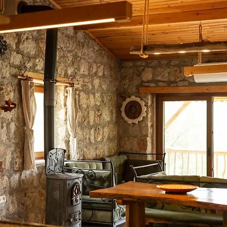 Stone House With Pool Among Olive Trees In Kabak