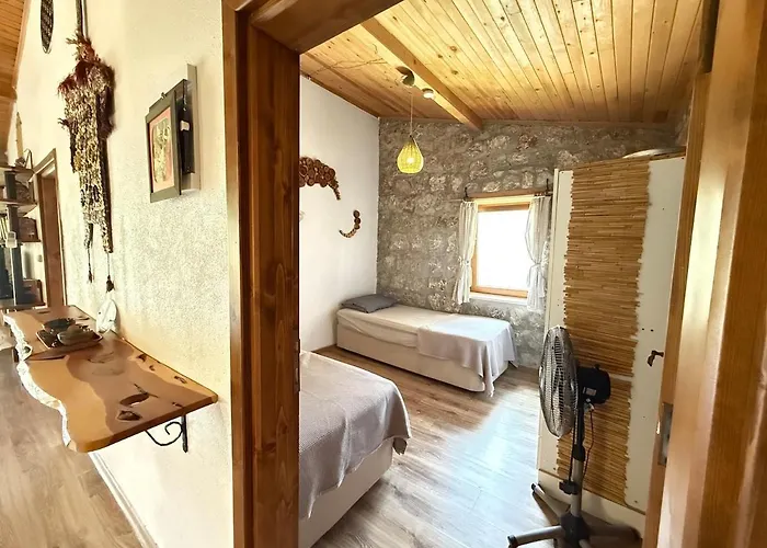 Stone House With Pool Among Olive Trees In Kabak