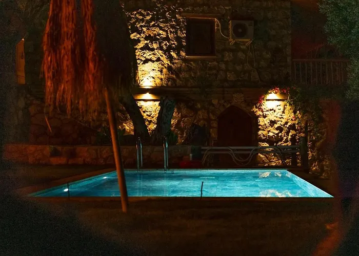 Stone House With Pool Among Olive Trees In Kabak Willa Fethiye